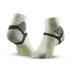 Quechua -Quechua chaussettes randonnee hike 500 mid gris jaune lot de 2 paires 1