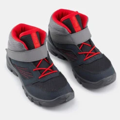 Quechua Chaussures De Randonnée Enfant Avec Scratch MH100 Mid Grise Foncée Du 24 AU 34 -Quechua chaussures de randonnee enfant avec scratch mh100 mid grise foncee du 24 au 34 3