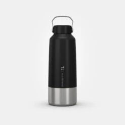 Quechua Gourde Inox 1L Avec Bouchon à Vis Pour La Randonnée - Noir -Quechua gourde inox 1l avec bouchon a vis pour la randonnee noir 9