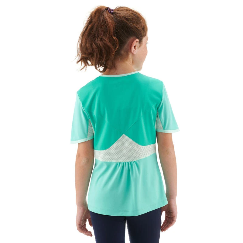 Quechua T Shirt De Randonnée Enfant - MH550 Turquoise - 7-15 Ans 2 Quechua T Shirt De Randonnée Enfant - MH550 Turquoise - 7-15 Ans – Image 2