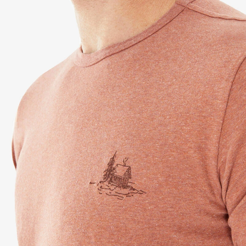 Quechua T-SHIRT NH100 MARRON H 4 Quechua T-SHIRT NH100 MARRON H â Image 4