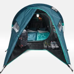 Quechua Tente De Camping - MH100 XL - 2 Places - Fresh & Black -Quechua tente de camping mh100 xl 2 places fresh and black 4