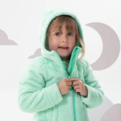 Quechua Veste Polaire Chaude De Randonnée - MH500 Turquoise - Enfant 2- 6 Ans -Quechua veste polaire chaude de randonnee mh500 turquoise enfant 2 6 ans 3