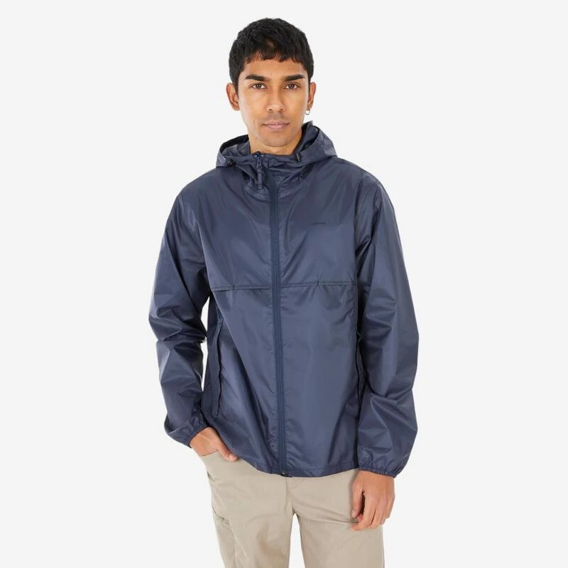 Quechua VESTE RAINCUT FULLZIP BLEU H 1 Quechua VESTE RAINCUT FULLZIP BLEU H