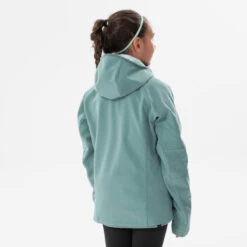 Quechua VESTE SOFTSHELL RANDONNEE - MH550 VERT PASTEL - ENFANT 7-15 ANS -Quechua veste softshell randonnee mh550 vert pastel enfant 7 15 ans 3
